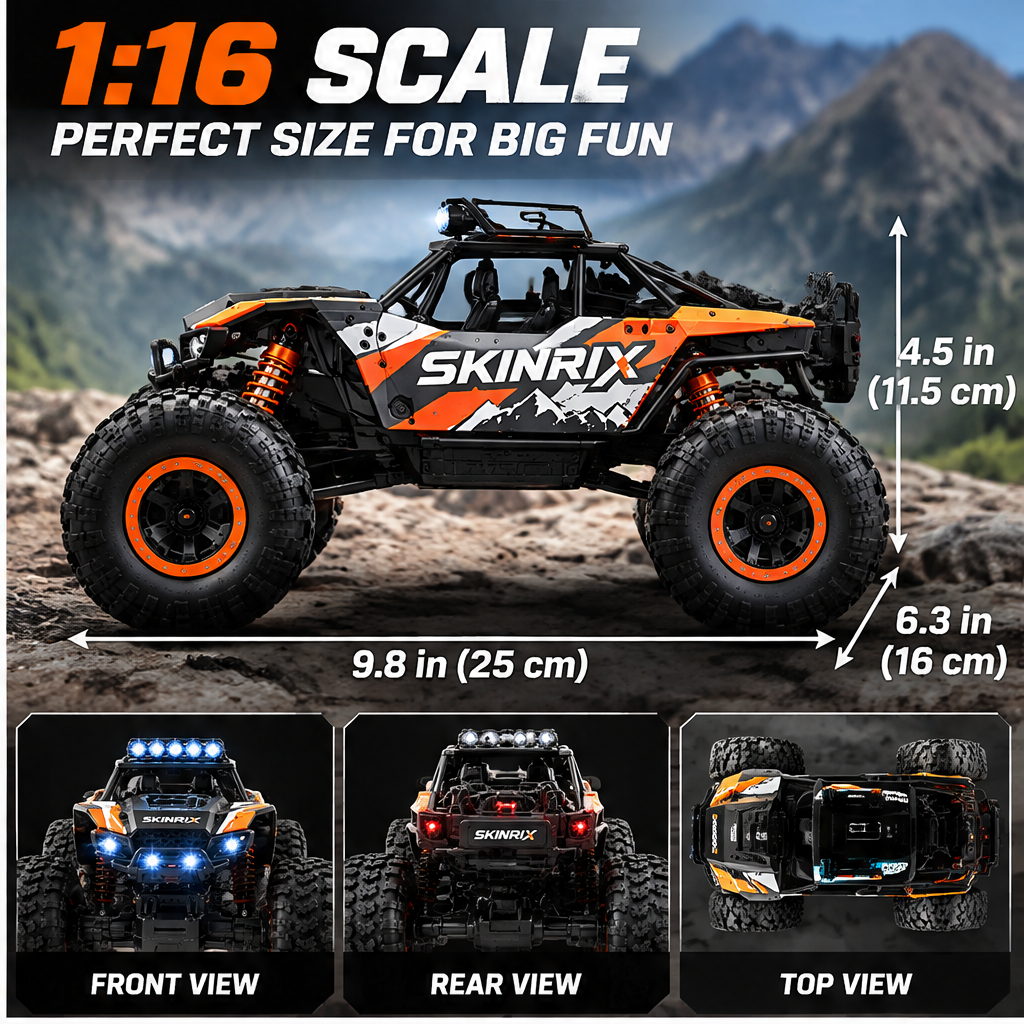 🛡️SKINRIX™ 1:16 4WD All-Terrain RC Rock Crawler