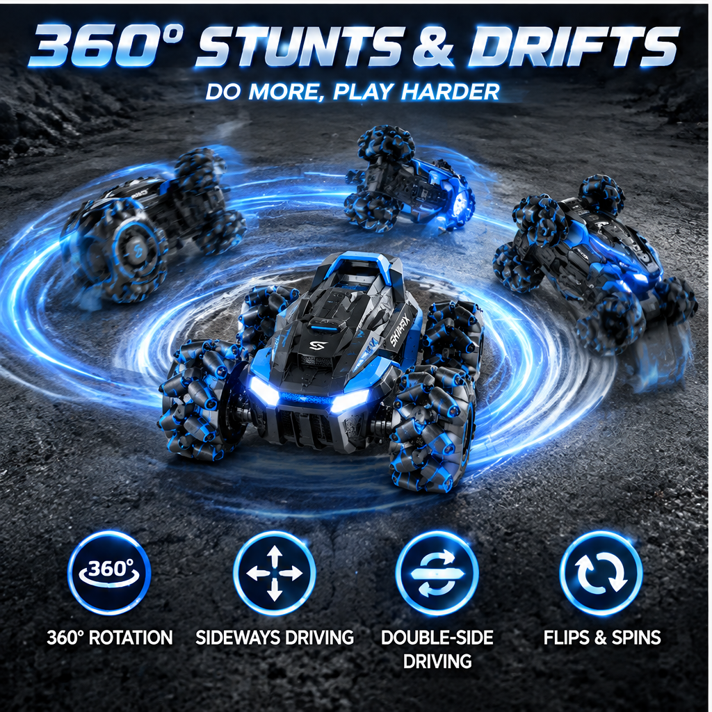 🌈SKINRIX™ All-Terrain Amphibious RC Car with Mecanum Wheels