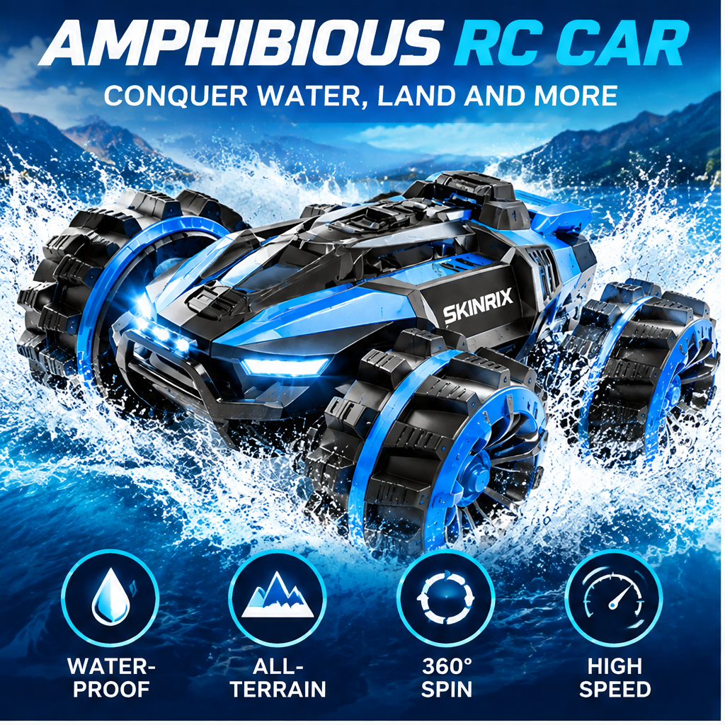 🍳SKINRIX™ Amphibious 4WD Waterproof Stunt RC Car