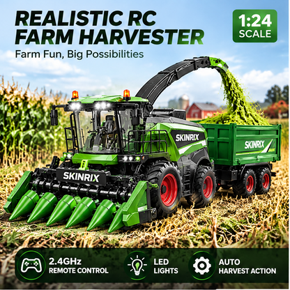🧪SKINRIX™ 1:24 Scale RC Farm Harvester Play Set