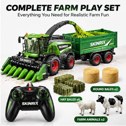 🧪SKINRIX™ 1:24 Scale RC Farm Harvester Play Set