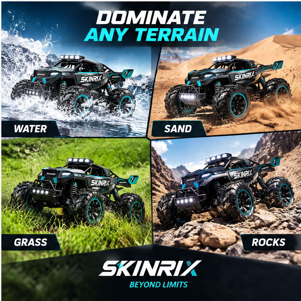 🚀SKINRIX™ All-Terrain High-Speed RC Monster Truck