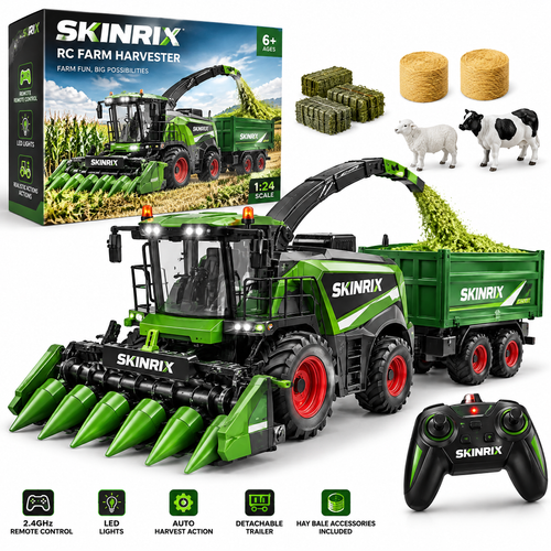 🧪SKINRIX™ 1:24 Scale RC Farm Harvester Play Set